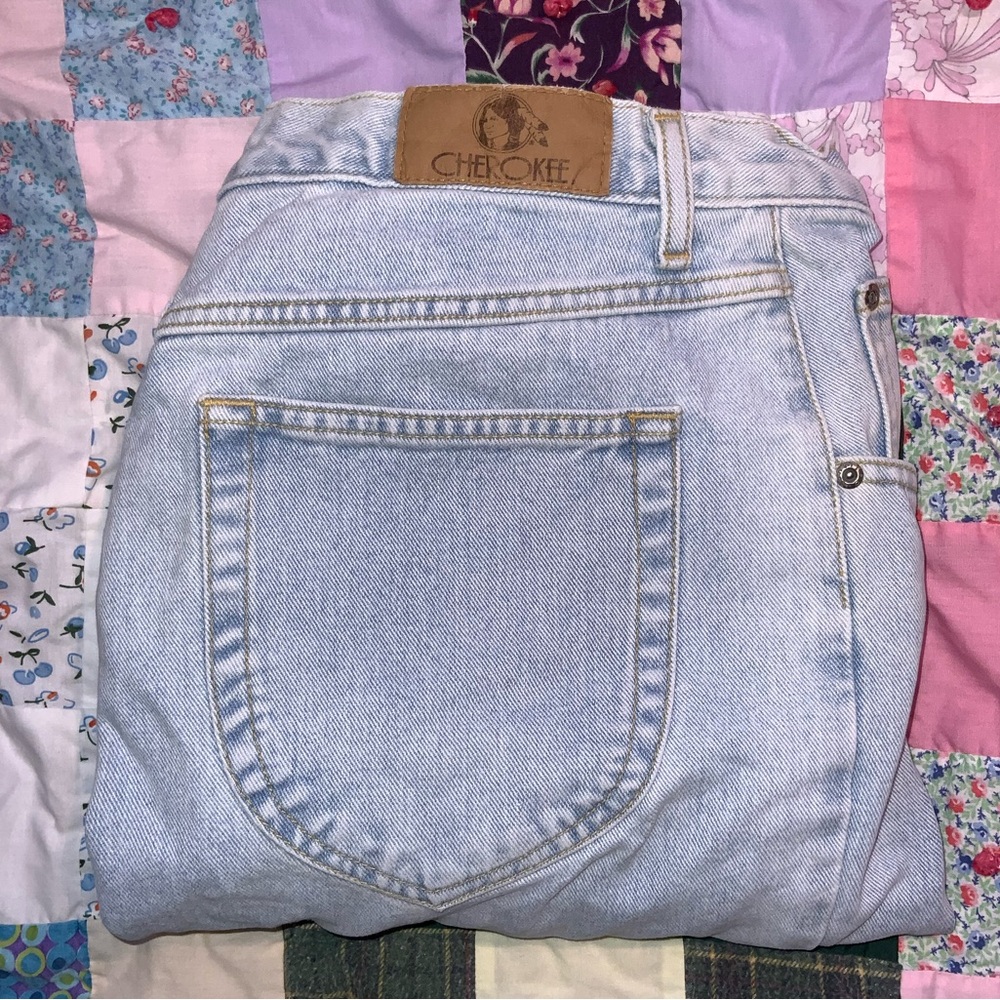 vintage‎ 90s cherokee denim high waisted mom jeans 32” waist 100% cotton